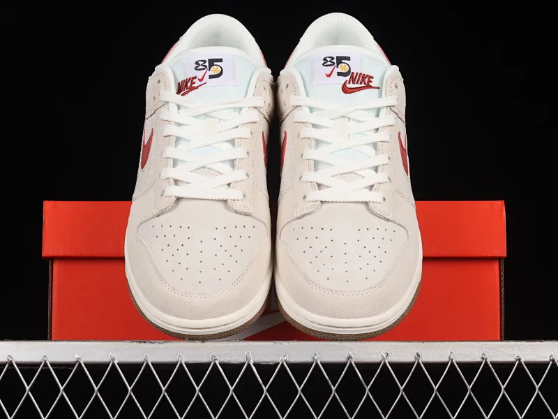 All categories Nk SB Dunk series Nk SB Dunk Low low-top sneakers F version Nk SB Dunk Low "85" gray and red double hook SB low-top sports and leisure sneakers DO9457-100